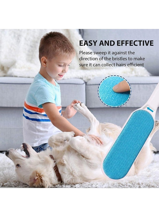 Emily Pets Pet Hair Remover for Couch Furniture Clothing Car Seat Carpet Pet Bed Fur Lint Brush Fur Remover Fur Lint Removal Dog Hair Remover Cat Hair Remover Double-Sided Brush Self-Cleaning Base - Image 4