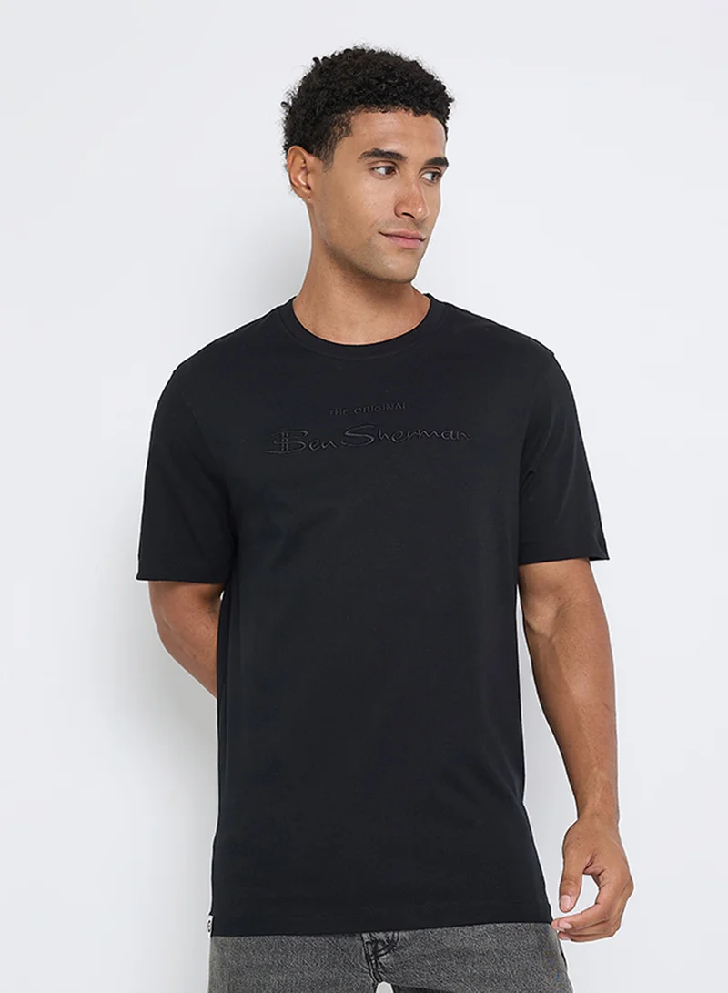 Ben Sherman Embroidered Logo Crew Neck T-Shirt