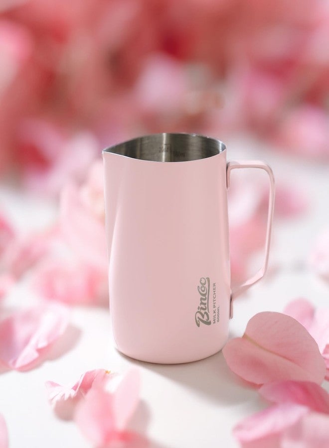 Bincoo Milk Frothing Pitcher - 350ml/12OZ Pink Milk frother, Milk Frother Cup Espresso Steaming Pitcher for Barista, Bincoo 304 Stainless Steel Espresso Steaming Pitchers for Latte Art/Cappuccino/Coffee/Milk - Image 5