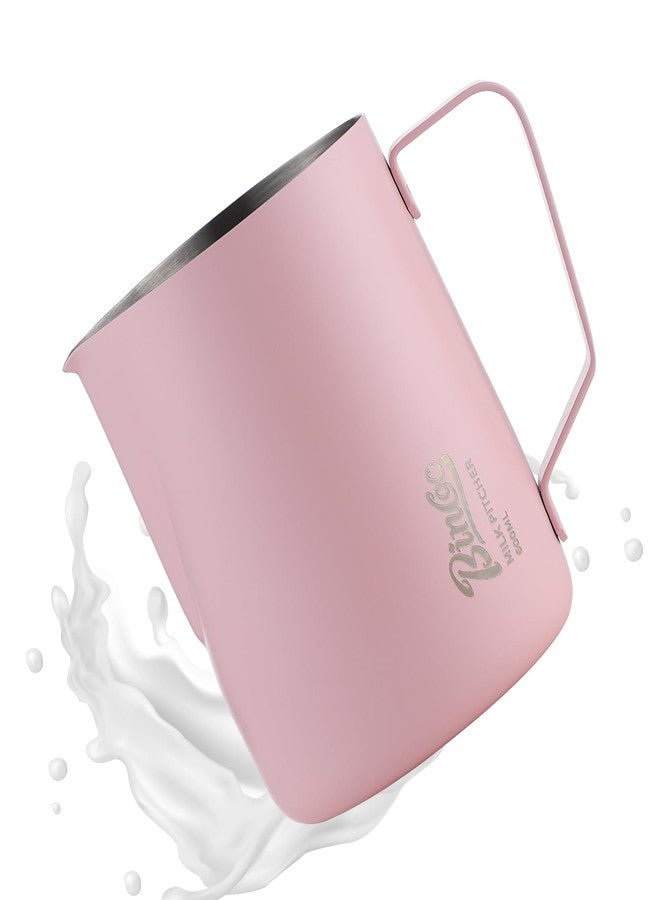 Bincoo Milk Frothing Pitcher - 350ml/12OZ Pink Milk frother, Milk Frother Cup Espresso Steaming Pitcher for Barista, Bincoo 304 Stainless Steel Espresso Steaming Pitchers for Latte Art/Cappuccino/Coffee/Milk - Image 1