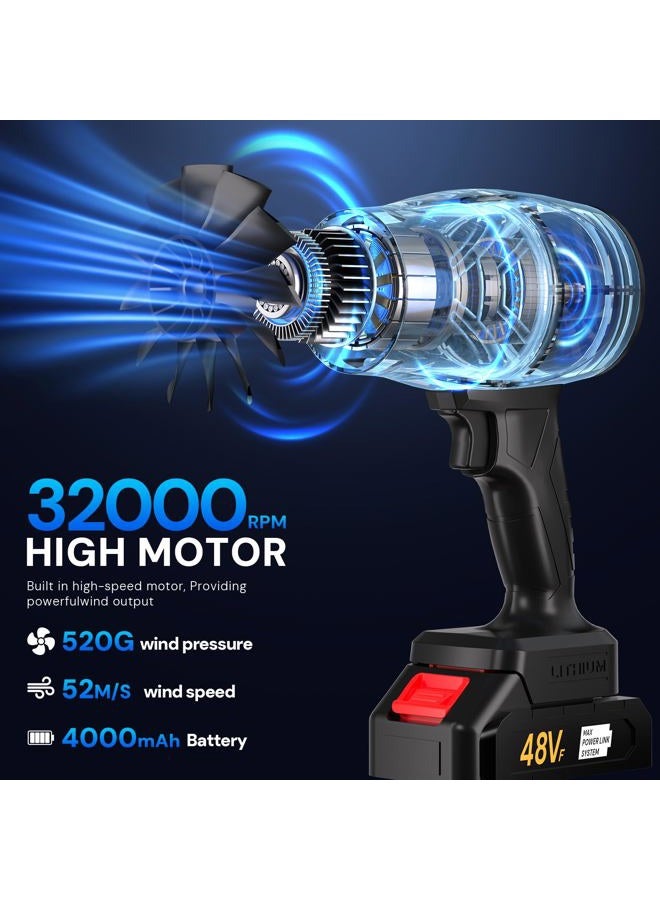 Fsawdnn Turbodry 13000RPM Cordless Car Dryer & Turboglass Blower – Dual Batteries, Fast Charging, Lightweight Air Blower for Patio Lawn Care Blowing Leaves Dust Snow Cleaning Camping Automotive - Image 2