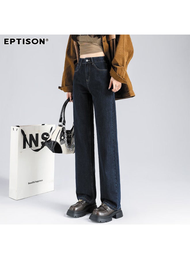 EPTISON Yipin Tiancheng Spring/Summer Women'S Jeans Pure Color All-Match Long Pants Loose And Slimming Fashion Straight-Leg Pants For Women - Image 3