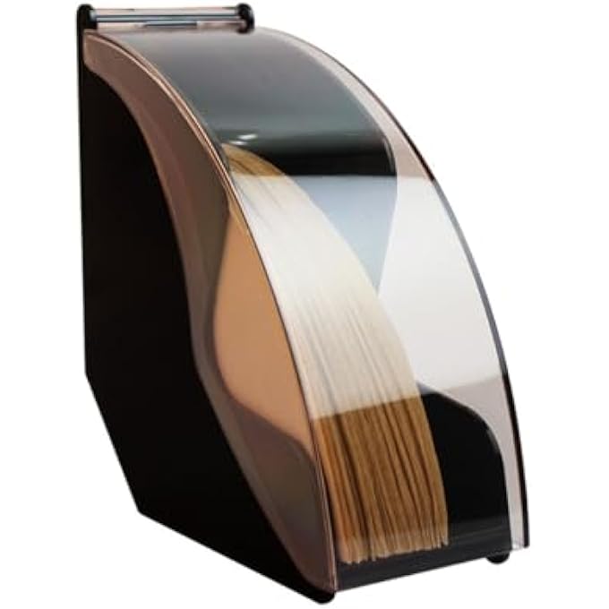 ريحني حامل فلتر القهوة الأسود يخزن حتى 100 فلتر قهوة بما في ذلك غطاء V60 مخروط ميني مقاوم للغبار بسعة 812 كوب ونموذج مثالي للمكتب المنزلي في مقهى - Image 1