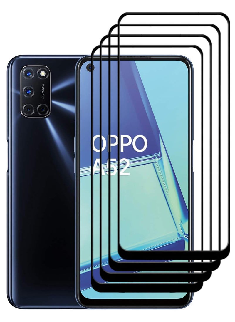 ACLIX 4 Pieces Antistatic ESD Dustproof Premium Quality High Definition Tempered Glass Screen Protector Designed For Oppo A52 - Image 1