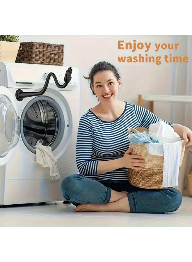 White Heavy Duty Washer Dryer Door Holder Stopper No Power Easy Installation - Image 4