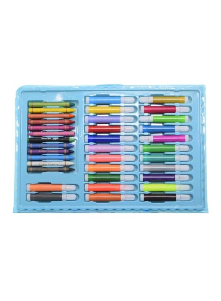 حقيبة أدوات ومستلزمات تلوين متنوعة بتصميم الفيل والبالونات 86 قطعة - متعددة الألوان