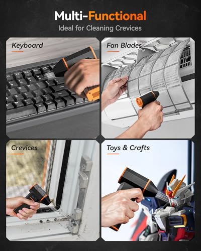 WOLFBOX MF50 Compressed Air Duster-110000RPM Super Power Electric Air Duster, 3-Gear Adjustable Mini Blower with Fast Charging, Dust Blower for Computer, Keyboard, House, Outdoor and Car - Image 4