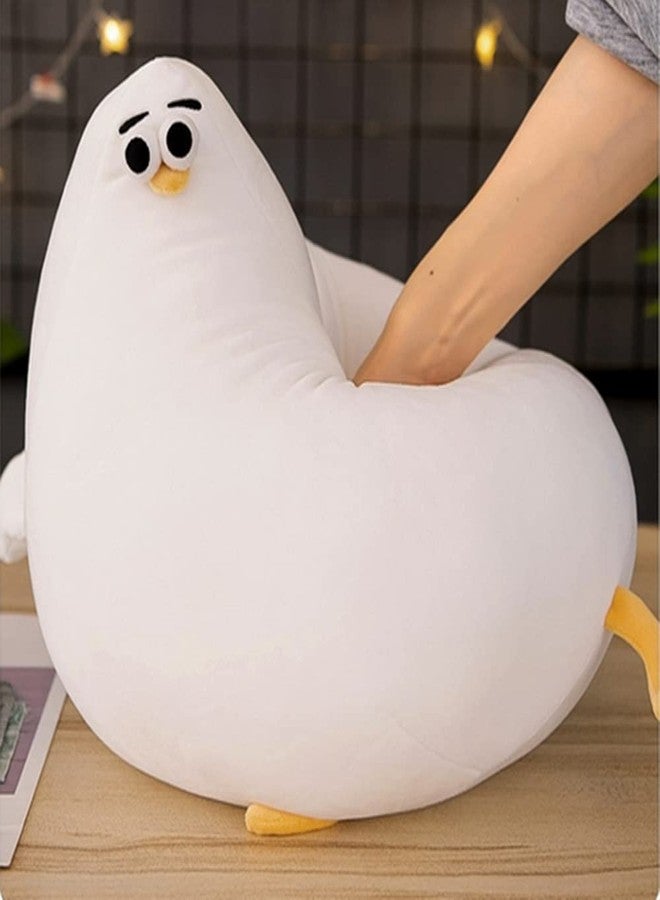 ألعاب قطيفة على شكل طائر نورس لطيف من NatureMan، حيوانات محشوة على شكل دجاجة سمينة مضحكة، وسادة دجاج كرتونية، هدية إبداعية للأولاد والبنات، هدايا المهرجانات (15.7 بوصة) - Image 3