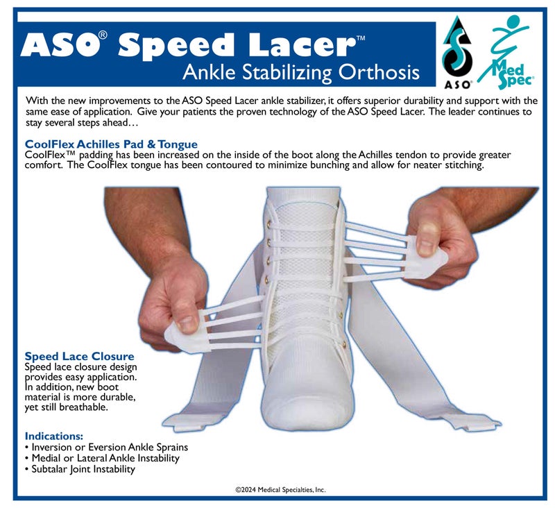 ميد سبيك مثبت الكاحل من ASO Speed ​​Lacer باللون الأسود مقاس X-Large - Image 5
