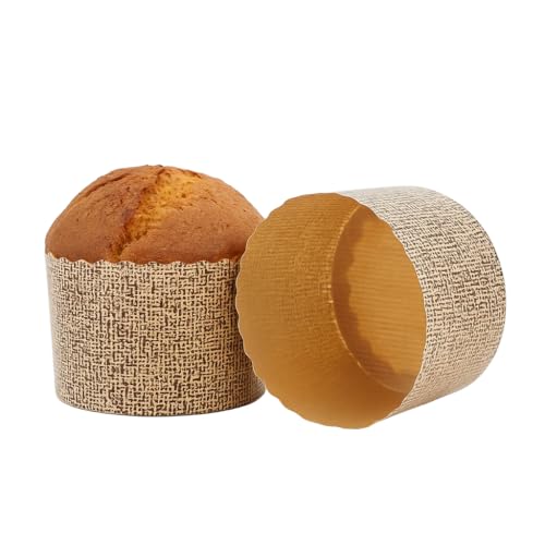 Esslly Single Serve Paper Moulds | Quality Baking Cups - Disposable | Set of 50 | Grease & Warp Resistant | Elegant Design | Ideal for Muffins, Cupcakes, Cakes (7 x 5 cms) - Image 1
