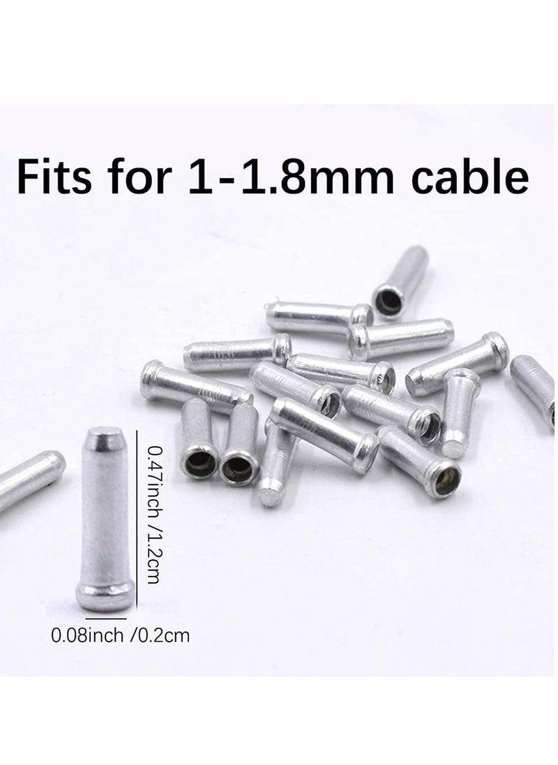 SYOSI Alloy Bike Brake Cable Cap End Tips Crimp for Road Mountain Bicycle, Pieces Caps Ends Wire Tips Crimps with Storage Box  - Image 3