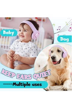 KASTWAVE 3Pcs Kids Ear Protection for Noise Reduction Cancelling Ear with Adjustable Headband Noise Hearing Protection Ear (Blue, White, Pink)  - Image 4