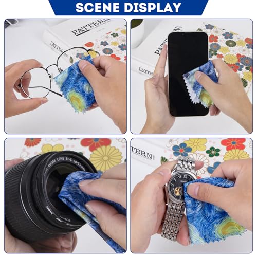 PG6 Pattern Printed Soft Microfiber Cleaning Cloths 12 Pieces for Eyeglasses (Pattern Randomly Sent), Camera Kens, Cell Phones, CD, DVD, Computers, Tablets, Laptops, Telescope, LCD Screens - Image 4