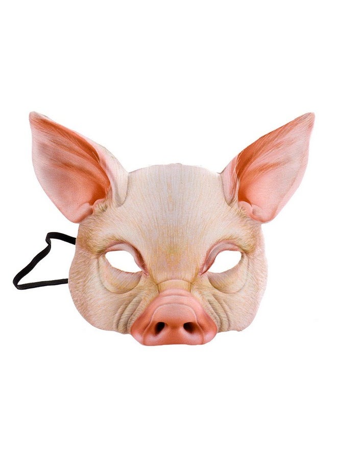 Soochat - Halloween Pig Mask Pig Head Mask Half Face Pig Masks For Halloween Festival Masquerade Party Cosplay Props - Image 1