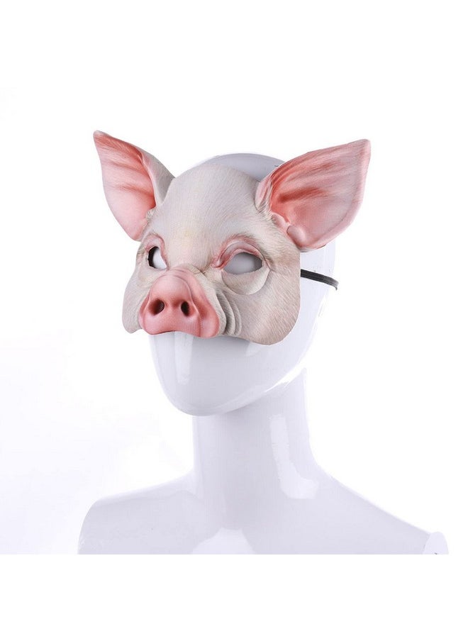 Soochat - Halloween Pig Mask Pig Head Mask Half Face Pig Masks For Halloween Festival Masquerade Party Cosplay Props - Image 1