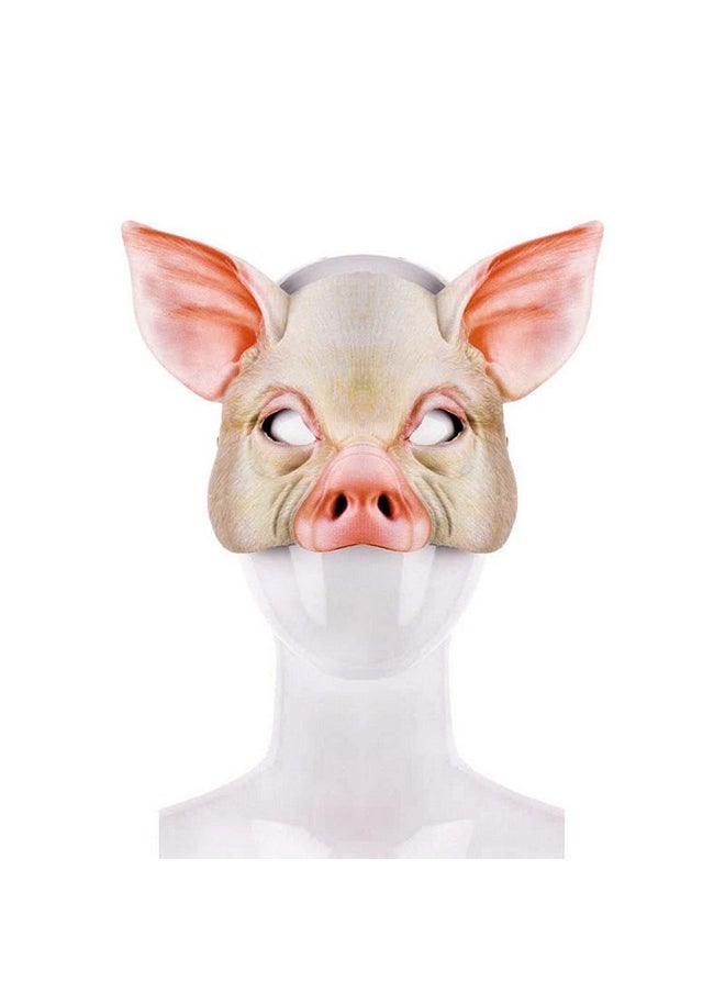 Soochat - Halloween Pig Mask Pig Head Mask Half Face Pig Masks For Halloween Festival Masquerade Party Cosplay Props - Image 1