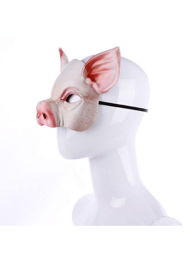 Soochat - Halloween Pig Mask Pig Head Mask Half Face Pig Masks For Halloween Festival Masquerade Party Cosplay Props - Image 1