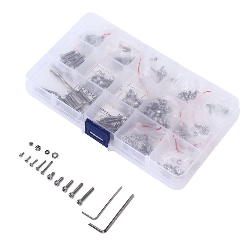 320pcs Screws Nuts Gasket Assortment Set 304 Stainless Steel M2 M3 Hex Bolts Washer Kit for Cars Trucks - Image 3