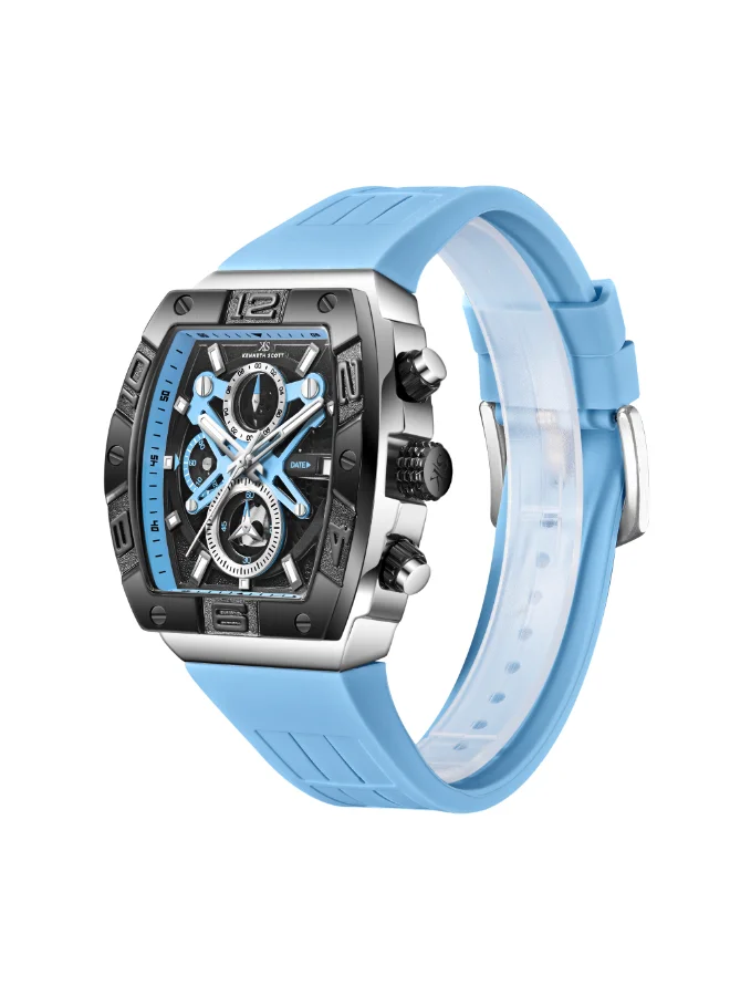 Kenneth Scott Men's Silicone Chronograph  Watch K26102-BSLB - 44 mm