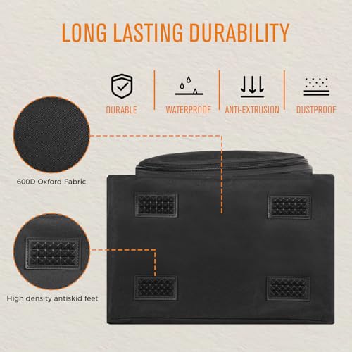 SCAVATA Large Hat Bag for Baseball Caps, Hat Organizer Bag for Traveling & Moving, Storing Snapback Cap, Portable Hat Carrier Holder Case for 20-24 Caps (Black) - Image 3