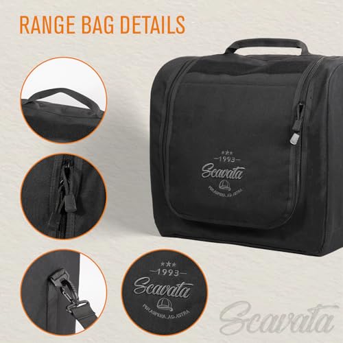 SCAVATA Large Hat Bag for Baseball Caps, Hat Organizer Bag for Traveling & Moving, Storing Snapback Cap, Portable Hat Carrier Holder Case for 20-24 Caps (Black) - Image 5