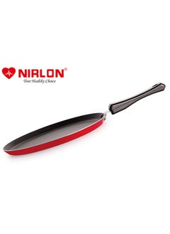 Nirlon Nirlon Aluminum Non Stick Flat Dosa Tawa with Bakelite Handle 24cm (3_mm_FT_10, Red_FT10)  - Image 3