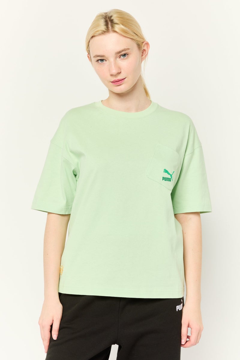 PUMA Women Sportswear Fit Short Sleeves Outdoor T-shirt, Light Mint Green - Image 1