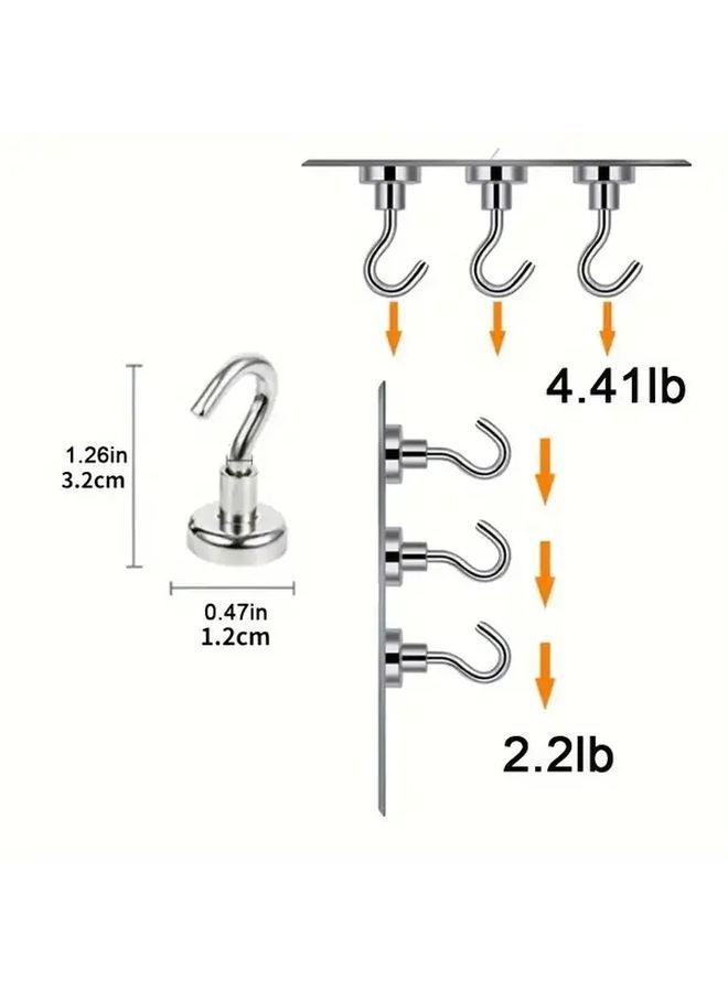 10 خطافات مغناطيسية فايس متينة للمطبخ والمكتب والسفر والتخييم - Image 5