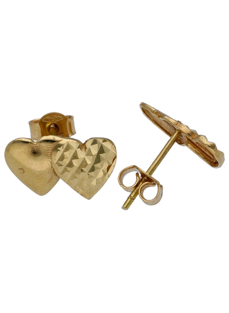 FK Jewellers Gold Twin Heart Shaped Pendant Set 18KT  - Image 2