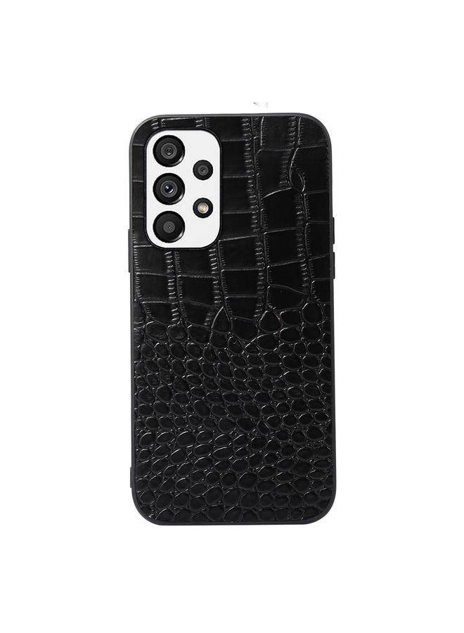 S-TOP Case For Samsung Galaxy A73 5G Crocodile Top Layer Cowhide Leather Case - Image 1