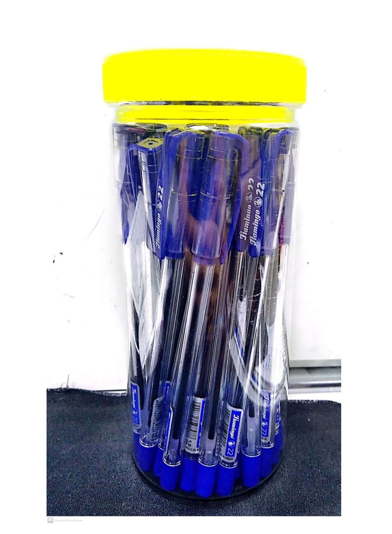 Flamingo 25Pieces Ball Pen Blue - Image 1