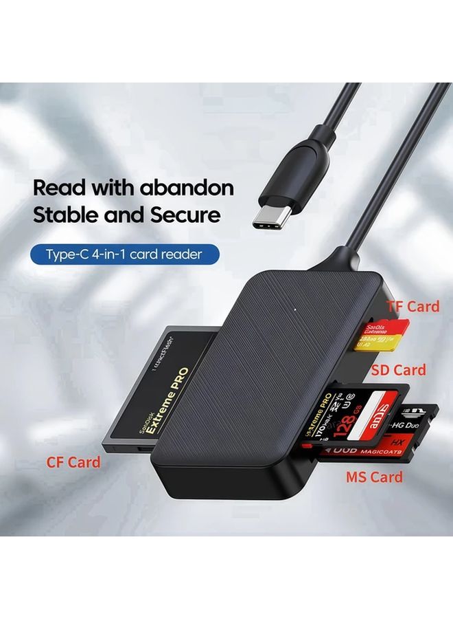 1 عبوة قارئ بطاقة ذاكرة USB-C 4 في 1 محول USB 3.0 بسرعة 5 جيجابت في الثانية لهاتف iPhone 15 وMacBook - Image 2