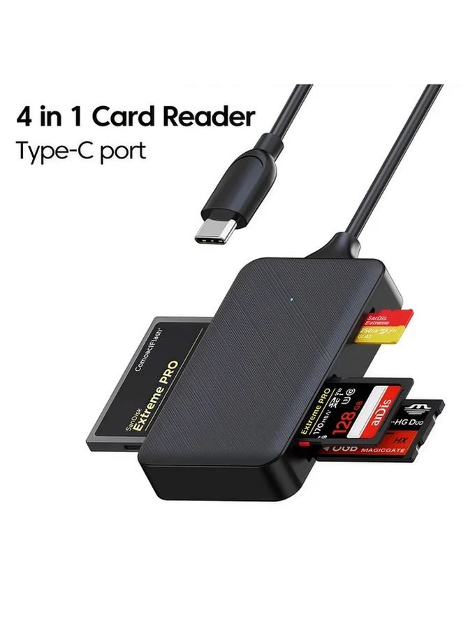 1 عبوة قارئ بطاقة ذاكرة USB-C 4 في 1 محول USB 3.0 بسرعة 5 جيجابت في الثانية لهاتف iPhone 15 وMacBook - Image 1