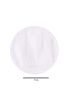 REBUY REBUY Selenite Stone Round Plate 9cm | Natural Healing Crystal Cleansing | Re-Energy Work, Meditation Charge Crystal Gemstone for Home & Office | White  - Image 3