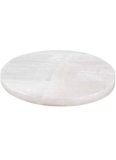 REBUY REBUY Selenite Stone Round Plate 9cm | Natural Healing Crystal Cleansing | Re-Energy Work, Meditation Charge Crystal Gemstone for Home & Office | White  - Image 4