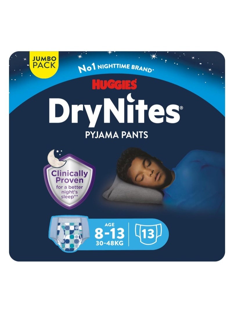 Huggies DryNites Pyjama Pants, 8-13 years, Bed Wetting Diaper, Girl, 30-48 kg, Jumbo Pack, 13 Pants - Image 3