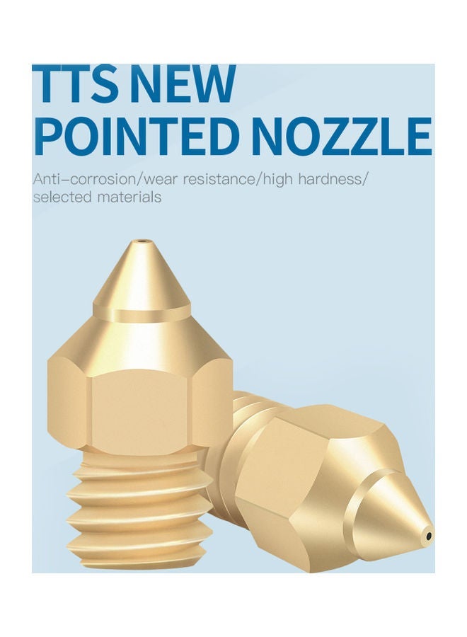 NIBEMINENT 10-Piece TTS Pointed Nozzles For 3D Printer Brass - Image 3