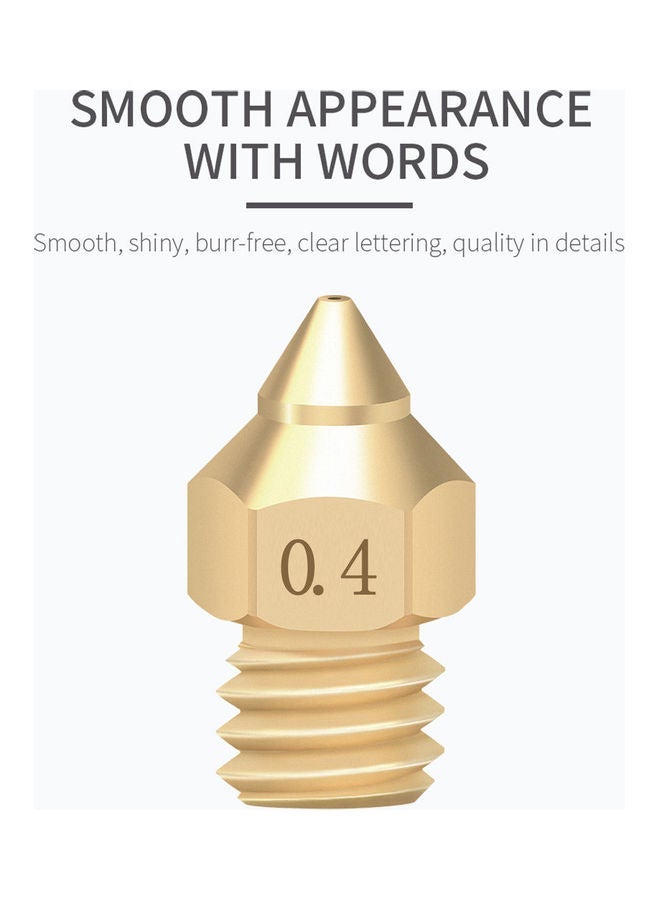 NIBEMINENT 10-Piece TTS Pointed Nozzles For 3D Printer Brass - Image 4