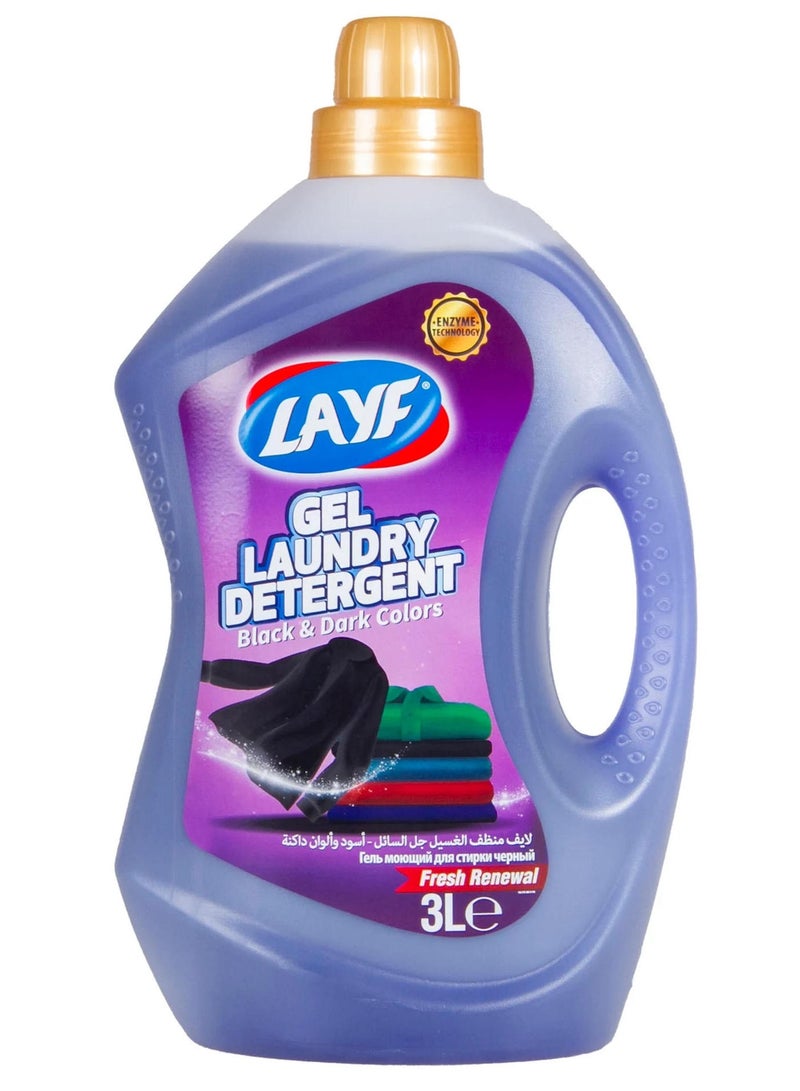 LAYF Laundry Detergent Gel Black & Dark Colors 3 Litres - Image 1