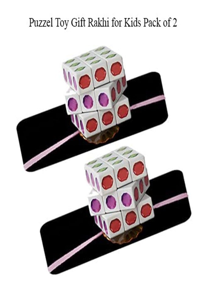 Natali Traders Rakhi for Kids Pack of 2-2 Popit Keychain with 2 Puzzle Rakhi for kids- Popet Pop Toys - Roli Chawal with Chopra for Boys, Girls, Children -Younger Bhai - Image 3