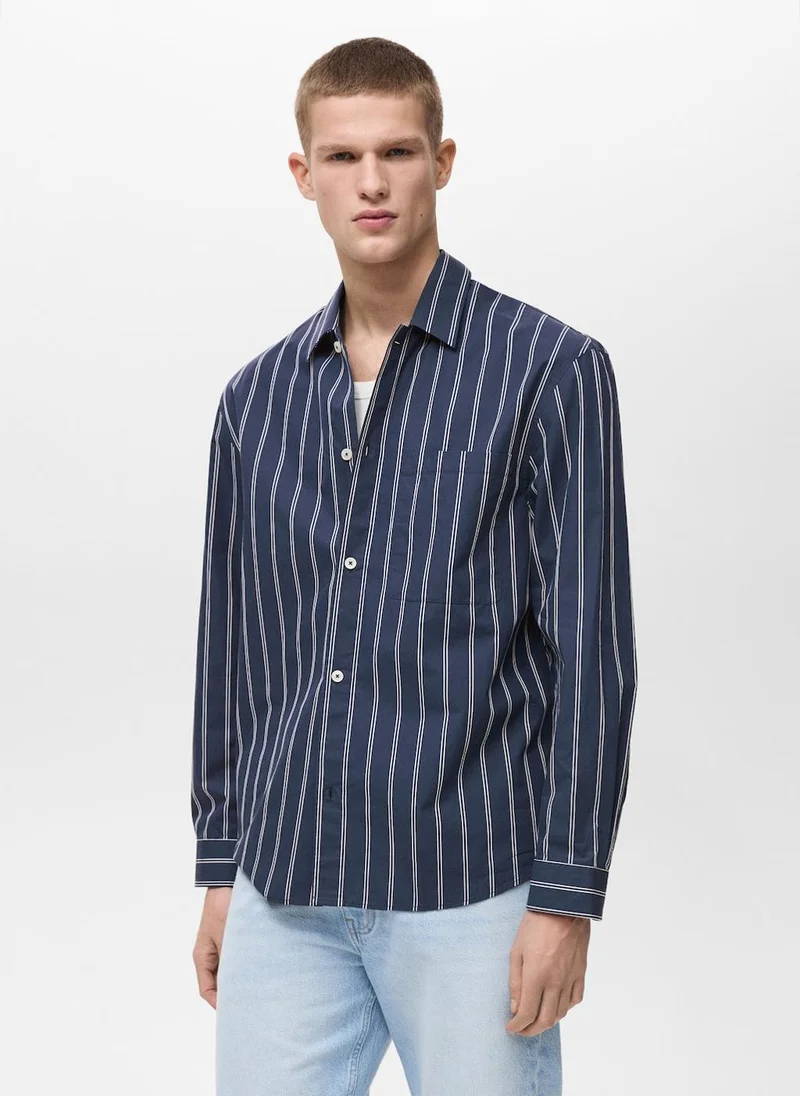 Mango Man Casual Regular-Fit Striped