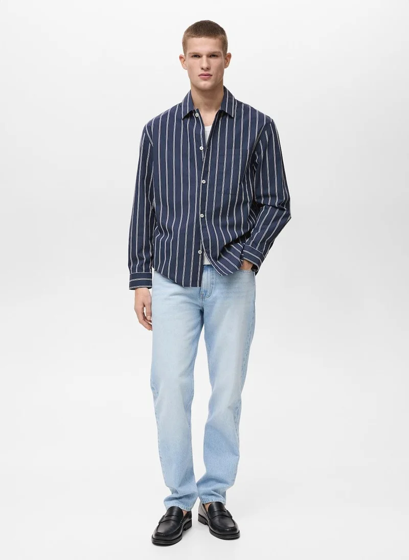 Mango Man Casual Regular-Fit Striped