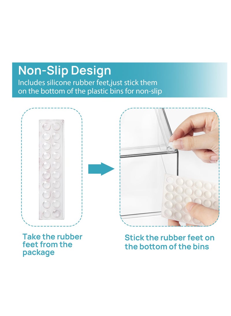 SYOSI Stackable Storage Drawers, 2 Pack 6.6''Tall Acrylic Bathroom Makeup Organizers, Clear Plastic Storage Bins For Vanity, Undersink, Kitchen Cabinet, Pantry Organization and Storage - Image 4