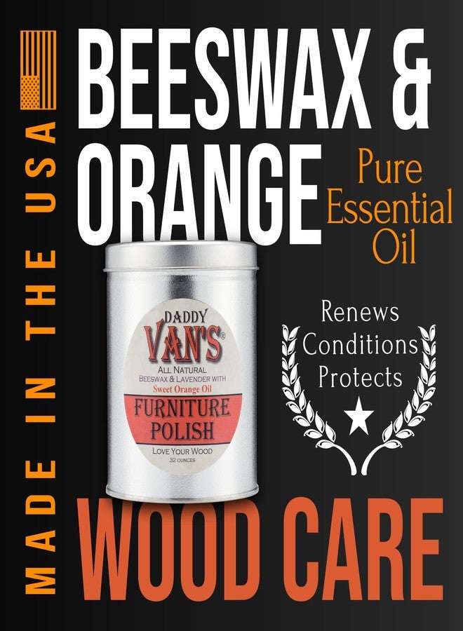 Daddy Van's All Natural Beeswax & Lavender with Sweet Orange Oil Furniture Polish - 32 Ounce Economy Size - Image 2