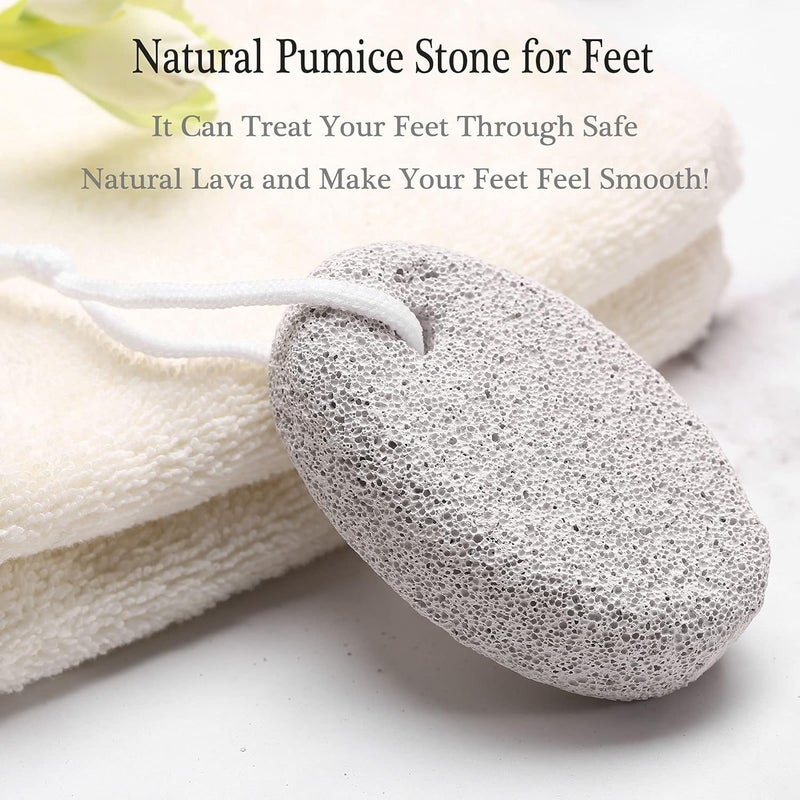 HOOMBOOM 2PCS Natural Pumice Stone for Feet, Lava Pedicure Tools Hard Skin Callus Remover for Men/Women Feet and Hands - Natural Foot File Exfoliation to Remove Dead Skin - Image 4