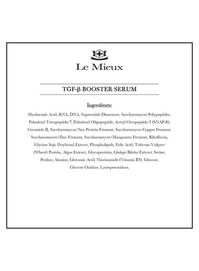 Le Mieux TGF-B Booster - Anti Aging Triple Growth Factor Facial Serum with Hyaluronic Acid & Peptides, Hydrating Face Serum with No Parabens (1 oz / 30 ml) - Image 3
