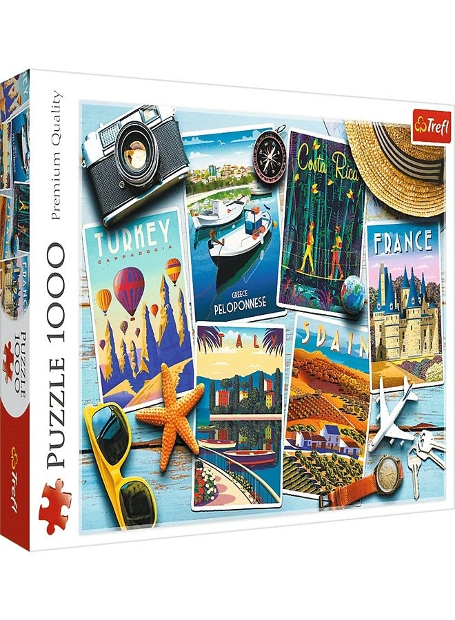 Trefl - Puzzle Holiday postcards - 1000 Pieces  - 10714 - Image 1