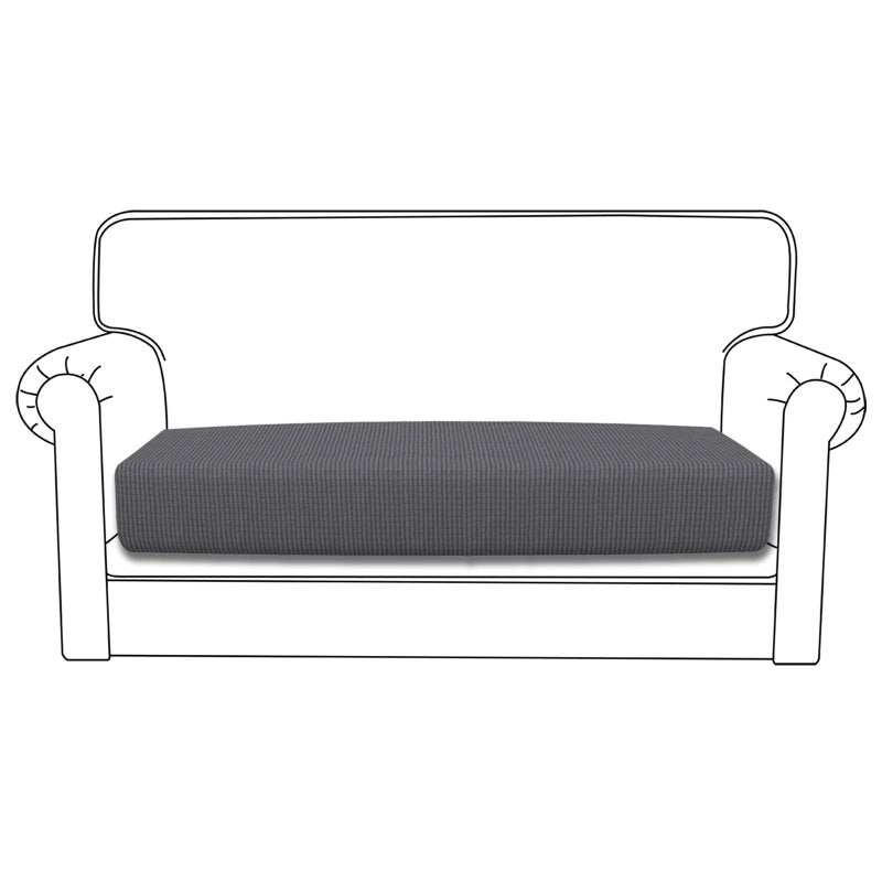 EasyGoing Stretch Loveseat Cushion Cover Sofa Cushion Furniture Protector Sofa Seat Sofa Slipcover Sofa Cover Soft Flexibility with Elastic BottomLoveseat Cushion Grey
