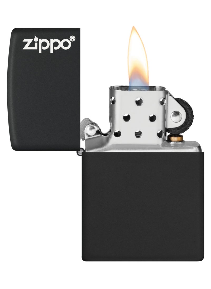 Zippo 218ZL Black Matte with Zippo Logo Windproof Lighter - Image 2