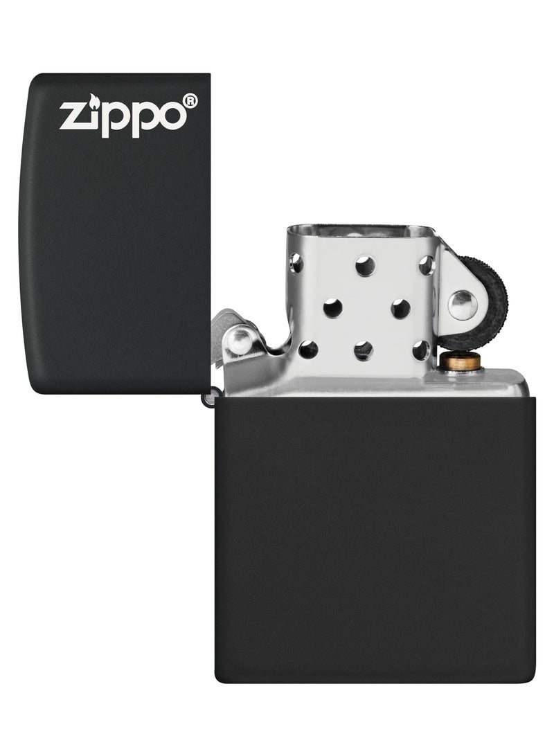 Zippo 218ZL Black Matte with Zippo Logo Windproof Lighter - Image 3